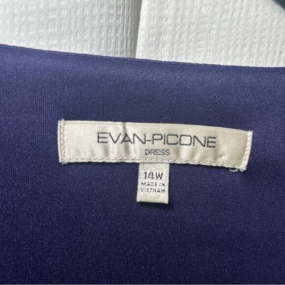 NWT Evan-Picone Grape Mist Dress Women’s 14 Short Sleeve Ruched Waist V Neck Zip - Picture 5 of 11